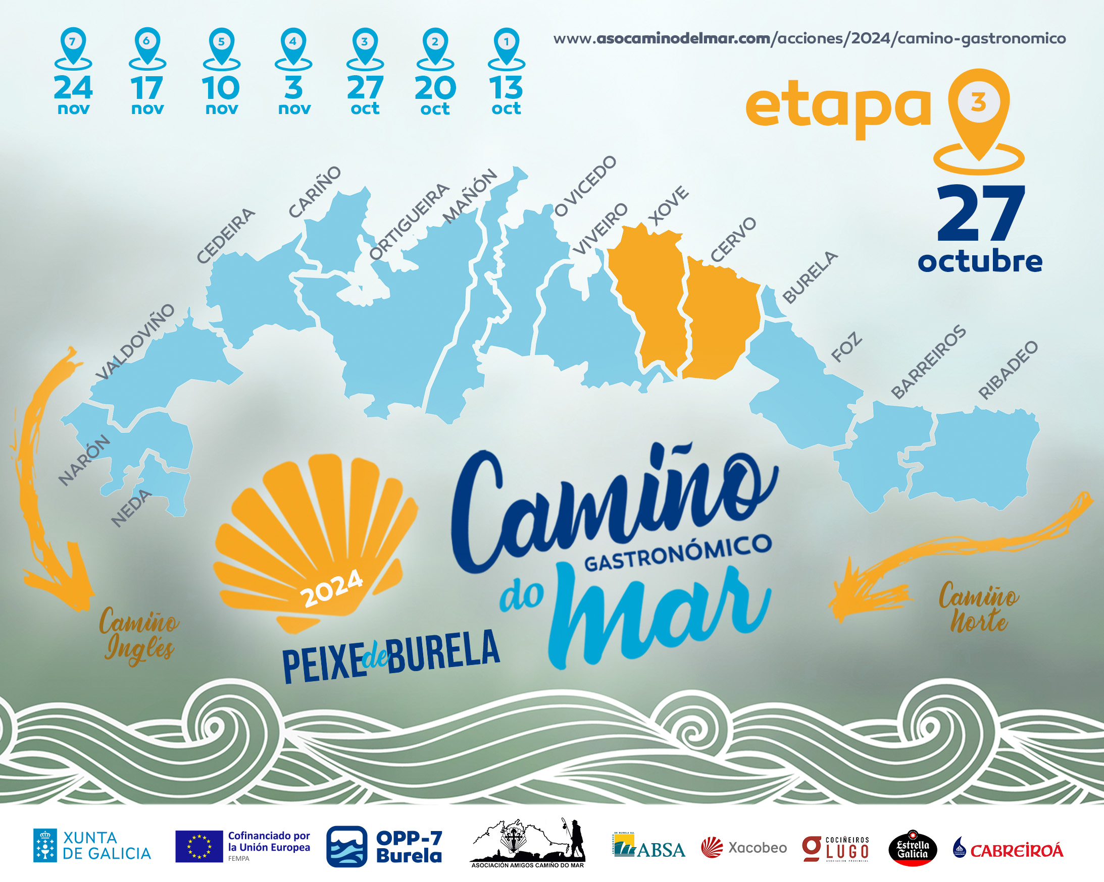 CAMIÑO DO MAR 2024 | Etapa 3: Cervo > Xove