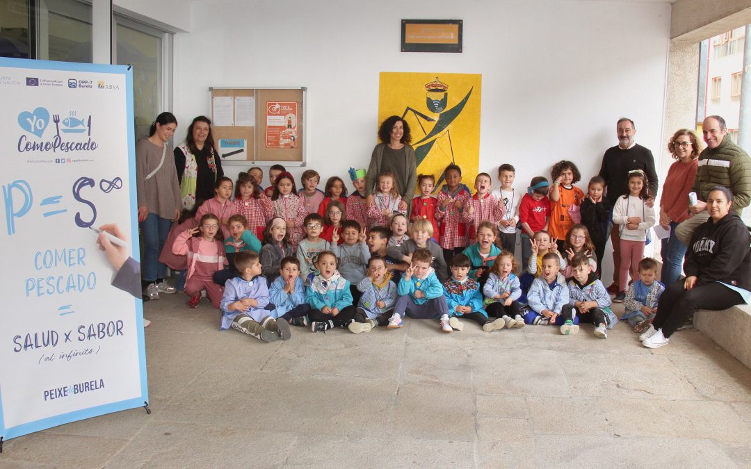 “EU COMO PEIXE DE BURELA” PARA PROMOCIONAR EL PESCADO ENTRE LOS MÁS PEQUES EN FERREIRA DO VALADOURO