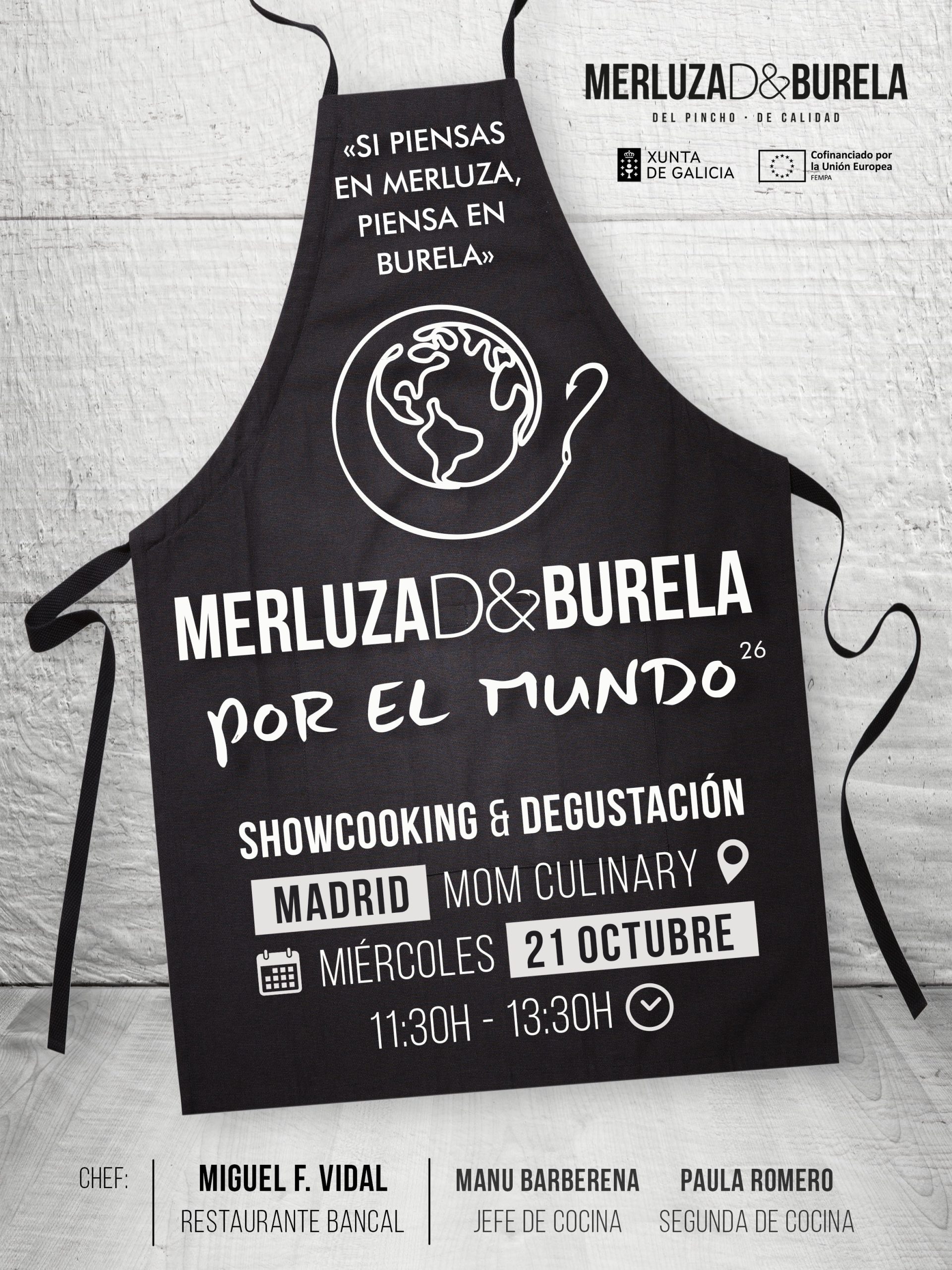 SHOWCOOKING CON ACENTO GALLEGO EN MADRID PARA SABOREAR CÓMO SE COCINA LA “MERLUZA D& BURELA POR EL MUNDO”